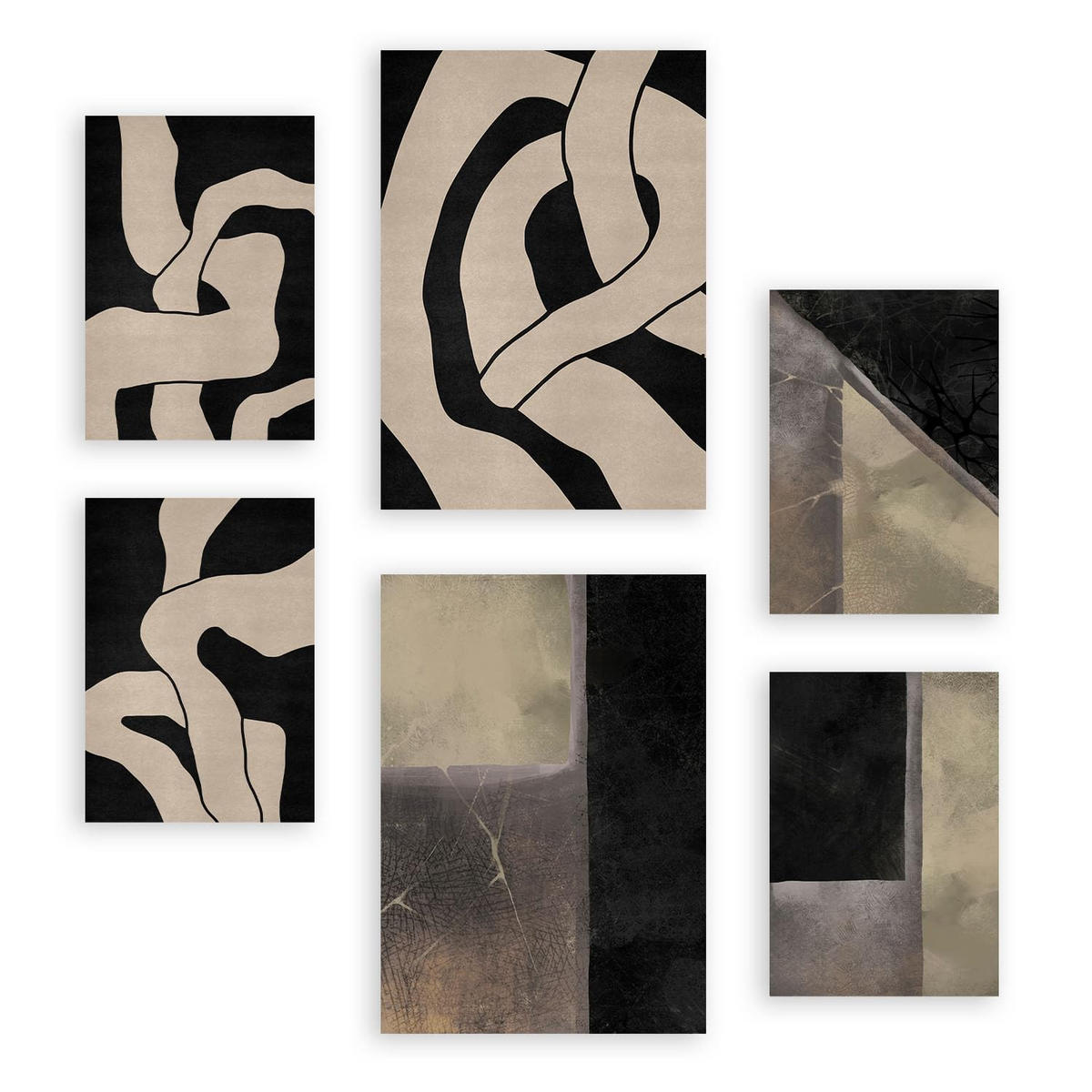 POSTER Set Mit 6 Ruhekunst A3 & A4 Rahmenlos - Klar, Papier (29/3cm) - Nacnic