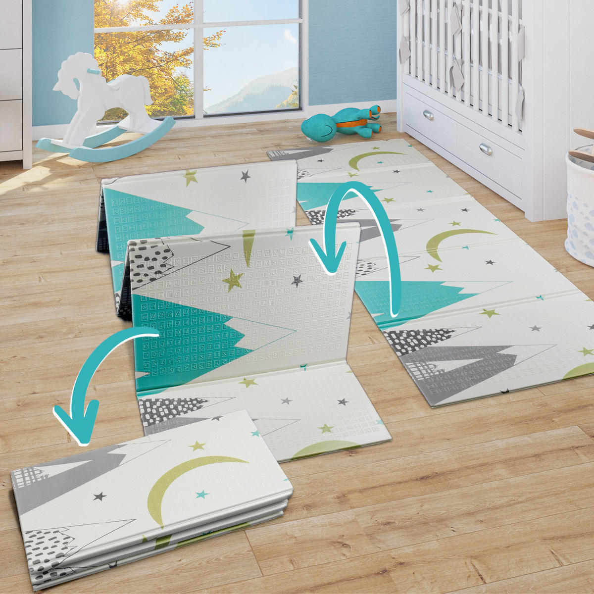 KINDERTEPPICH 150/200 cm Folding Mat 684 - Creme, Textil (150/200cm) - Paco Home