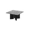COUCHTISCH quadratisch Marmor dunkel Schwarz 80/80/50 cm - Schwarz Hochglanz/Anthrazit, Holzwerkstoff (80/80/50cm) - designimpex