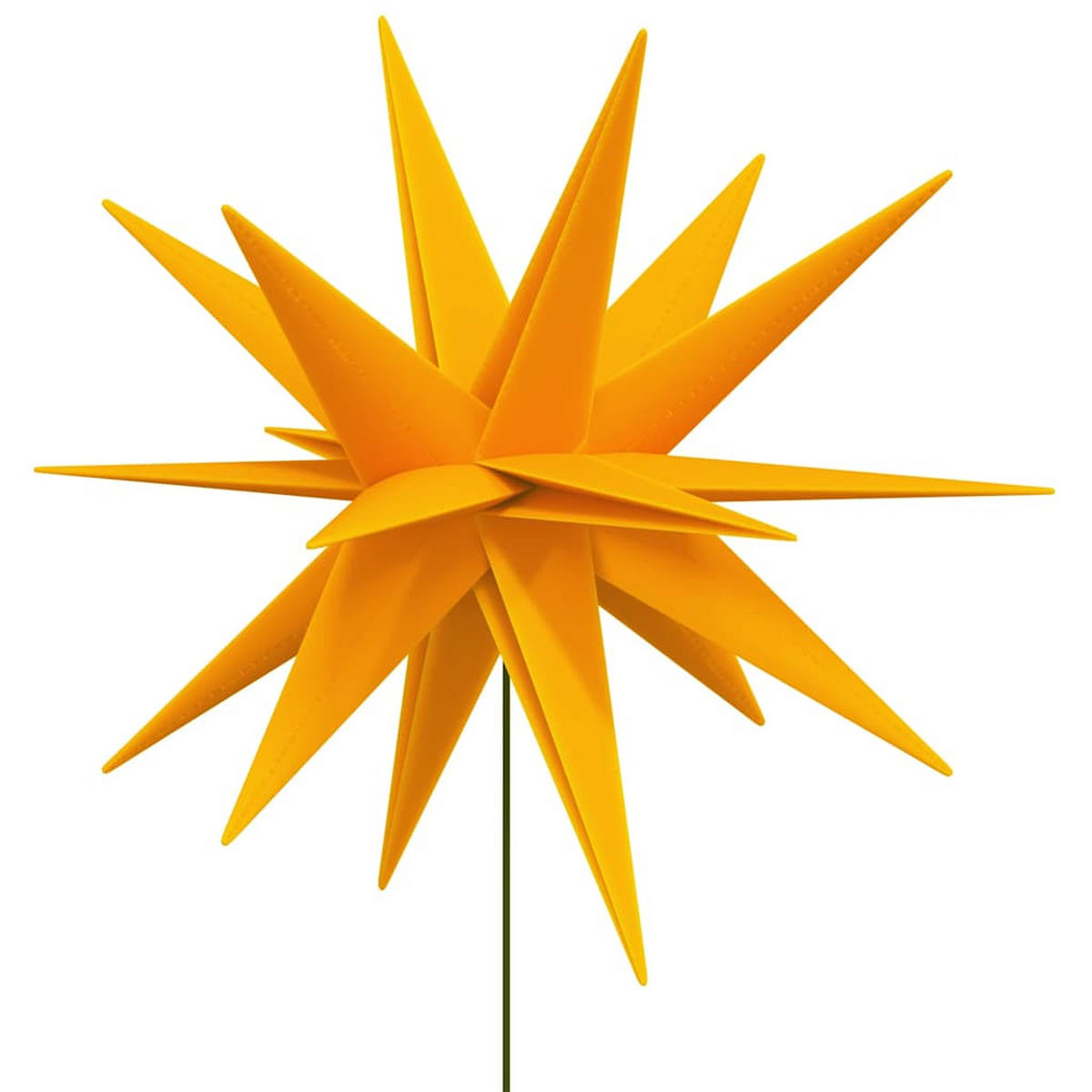 WEIHNACHTSSTERN LED Mit Erdspiess Faltbar Gelb 57 Cm - Gelb, Kunststoff (58/138/58cm) - vidaXL