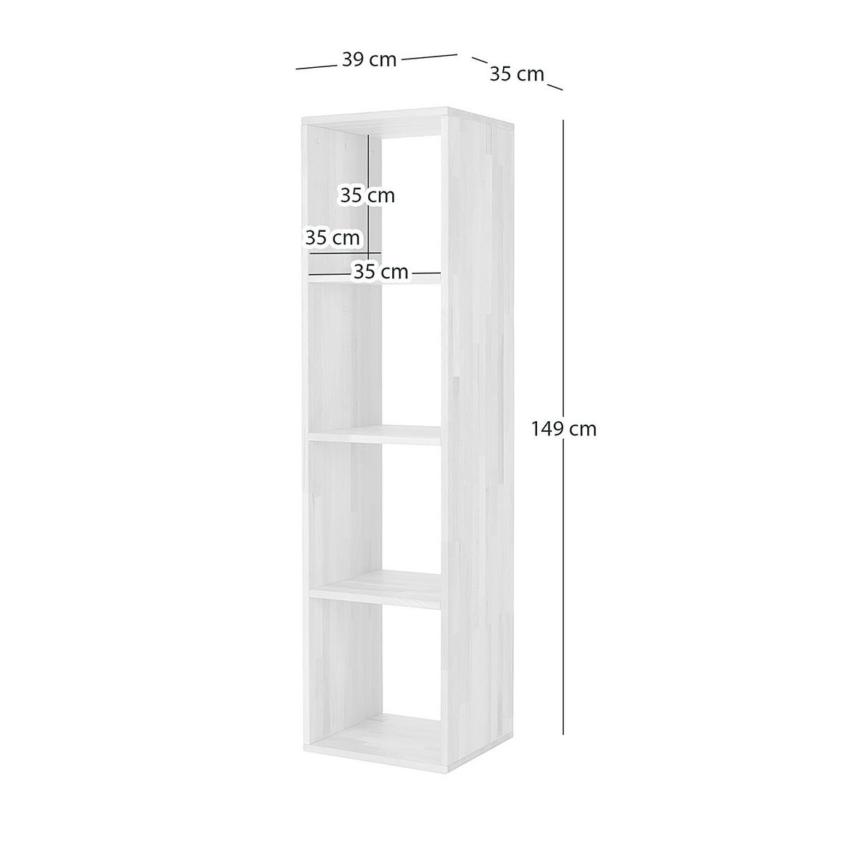 REGAL - Massivholz - Kernbuche, Holz (39/149/35cm) - home24