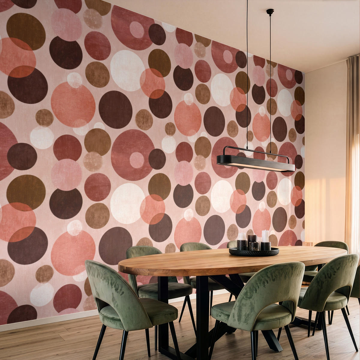 TAPETE - Kreise - Modern - Farbenfroh - 400x300 cm - Multicolor, Papier (400/300cm) - OnlyWow