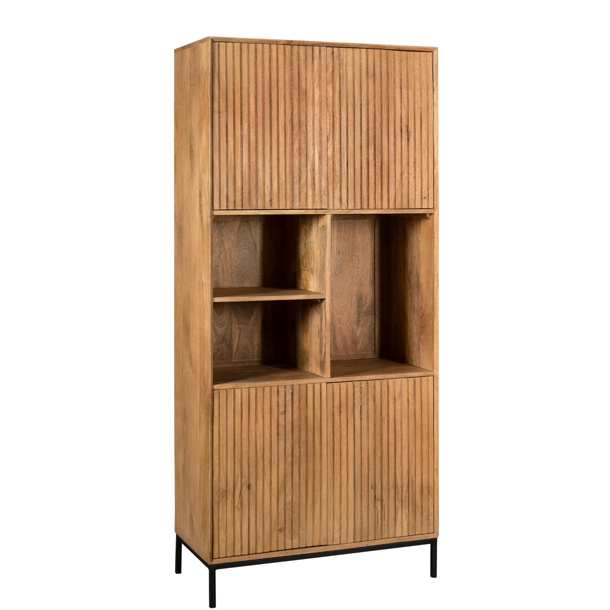 REGAL Madison Braun 45/90/200 cm - Braun, Holz (90/200/45cm) - Starfurn