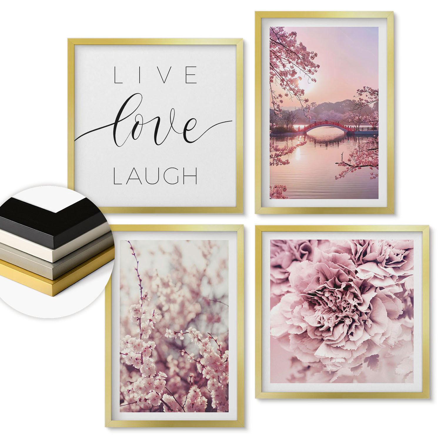 ArtPrintCave Wandbilder Gold 50x50 cm