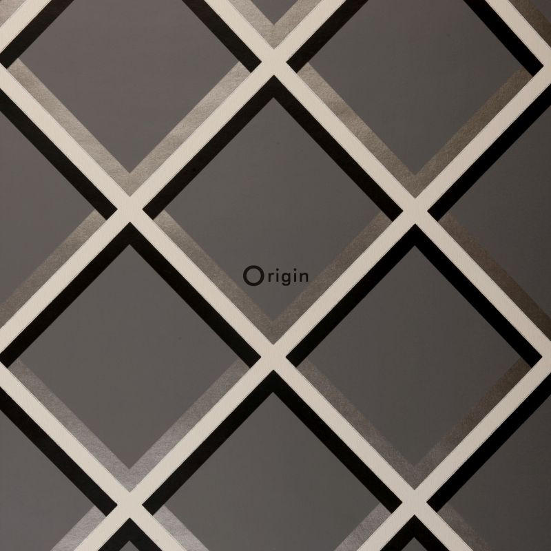 TAPETE geometrisches Motiv 52 cm x 10.05 m - Braun, Papier (52/1000cm) - Origin Wallcoverings