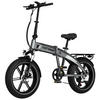 E-BIKE Klapprad BK36 Pedelec bis zu 50-100km 7 Gang shimano Schaltwerk - Silberfarben, Metall (32cm) - HITWAY