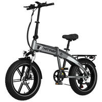 E-BIKE Klapprad BK36 Pedelec bis zu 50-100km 7 Gang shimano Schaltwerk - Silberfarben, Metall (32cm) - HITWAY