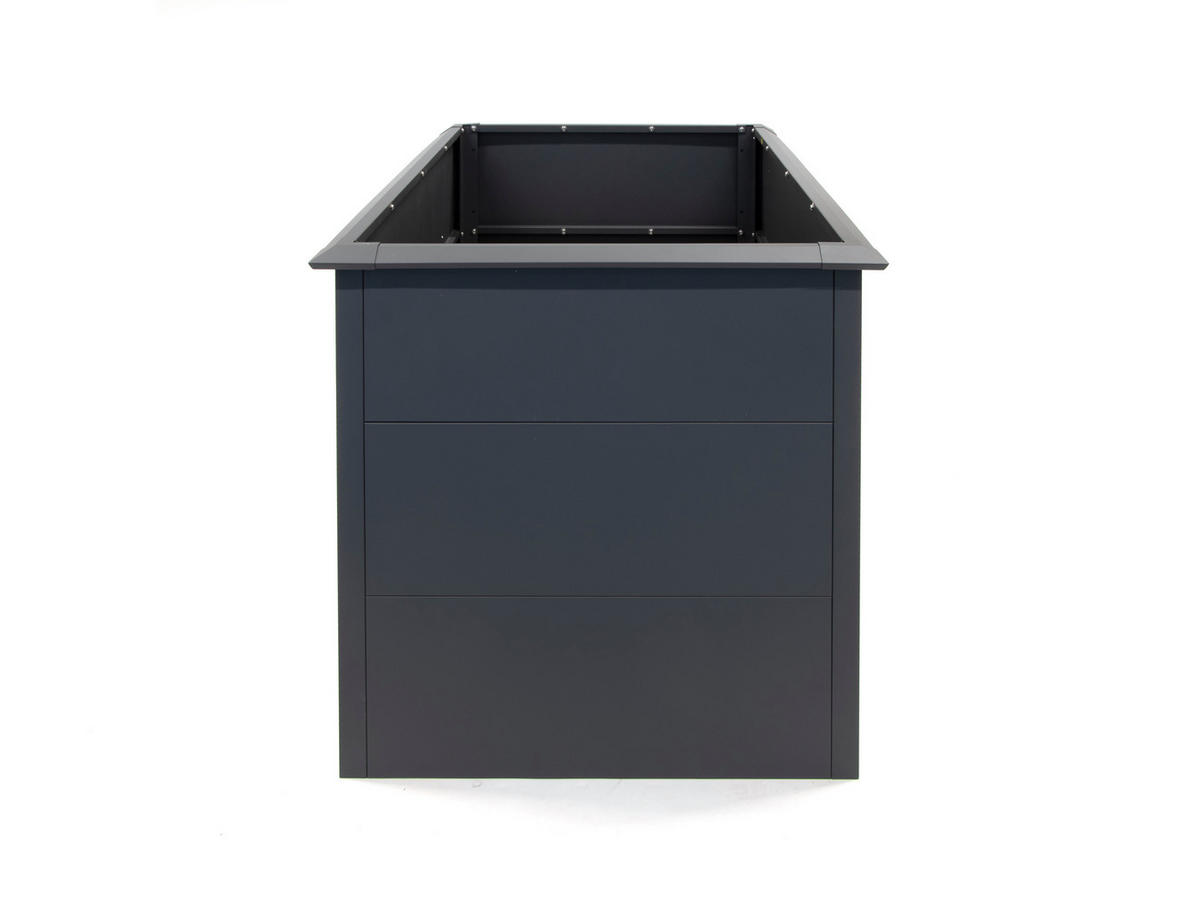 HOCHBEET anthrazit pulverbeschichtet, 150 x 75 x 77 cm - Grau, Kunststoff (80/175/120cm)