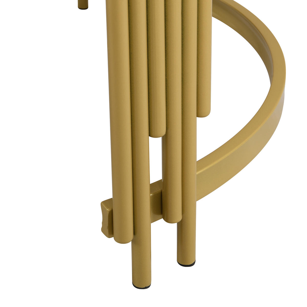 SATZTISCHE Runde in Marmor-Optik Weiß & Gold - Weiß, Holzwerkstoff (71.5/71.5/44cm) - Urban Meuble