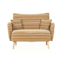 2-SITZER-SOFA aus Bouclé 121x81,5x87 cm mit Seitentaschen, senfgelb - Gelb, Textil (81.5/87/121cm)