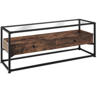 LOWBOARD Maidenhead,121,5 x 41,5 x 50,5 cm,Industrial Holz dunkel, rustikal - Rostfarben, Holzwerkstoff (41.5/50.5/121.5cm) - tectake
