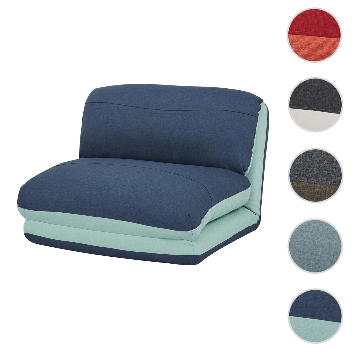 SCHLAFSESSEL Hellblau, Blau - Blau/Hellblau, Textil (75/60/75cm) - MCW