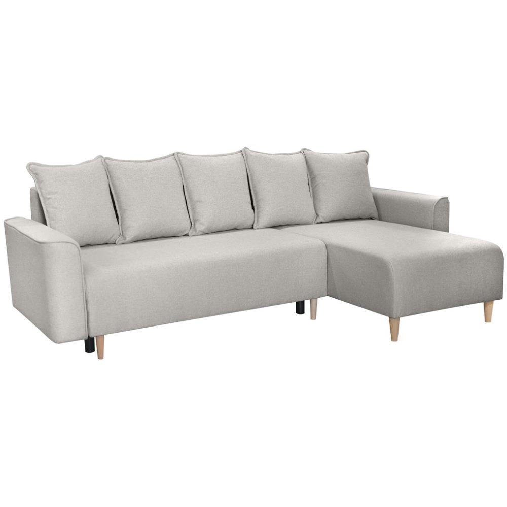 ECKSCHLAFSOFA Willow beige - Beige, Textil (225/150cm) - Beautysofa