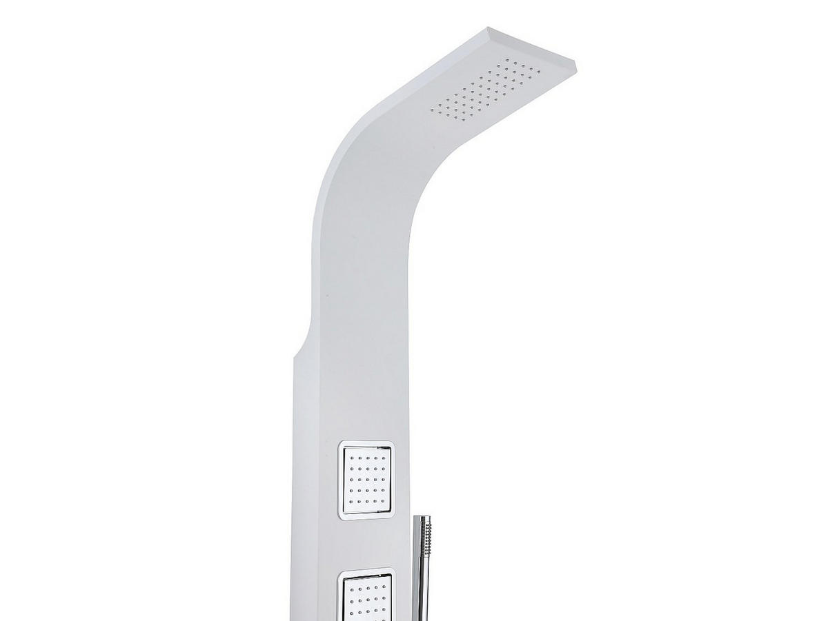DUSCHSÄULE - 20 cm x 44 cm - metall - weiß Tyra - Weiß, Metall (20/150/44cm) - Vente-Unique