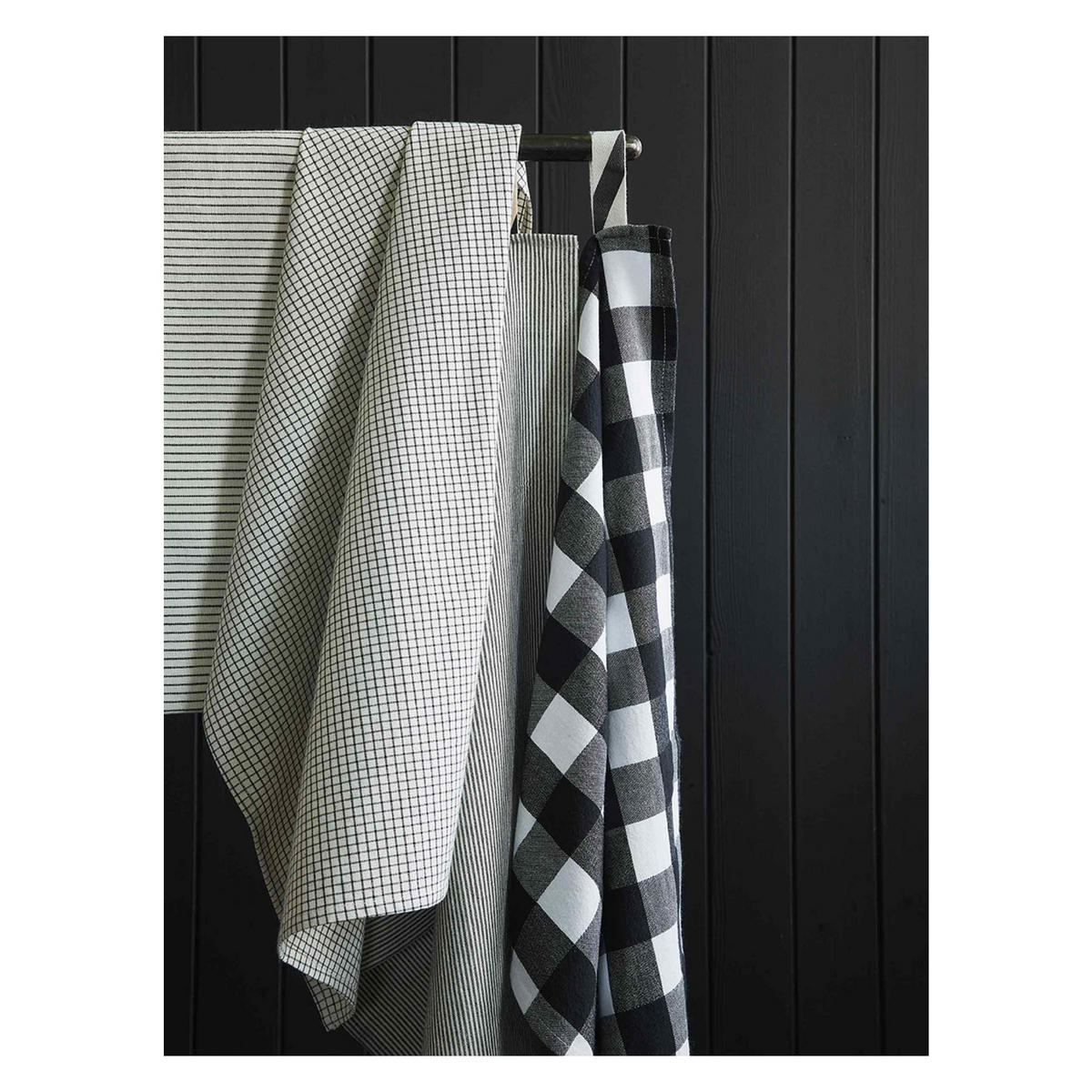 GESCHIRRTUCH Léonie kaviar 50 x 80 cm - Schwarz, Textil (80/50cm)