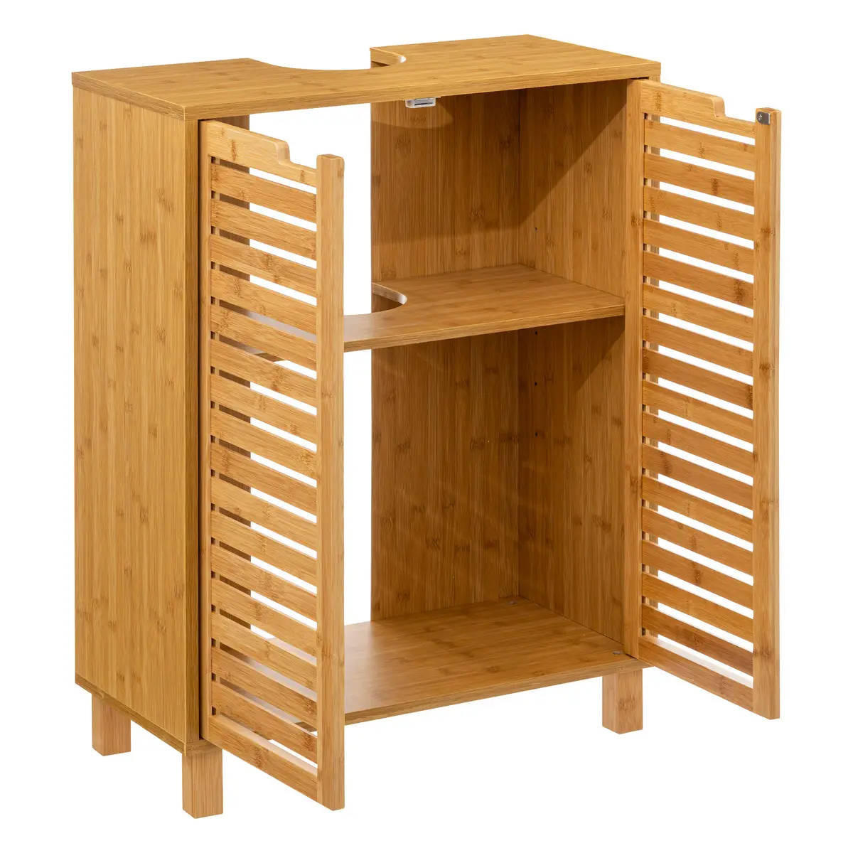 WASCHBECKENUNTERSCHRANK 60/28/80 cm - Beige, Naturmaterialien (60/80/28cm)