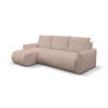 ECKSOFA Sprento Rosa, aus Boucle-Stoff, mit Schlaffunktion und Bettzeugfach - Rosa, Holzwerkstoff/Textil (230/149cm) - Bettso