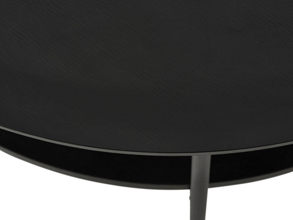 KONFERENČNÍ stolek Mogest, černý dub, 80 cm - tmavě hnědá, kov/kompozitní dřevo (80/80/40cm) - Selsey