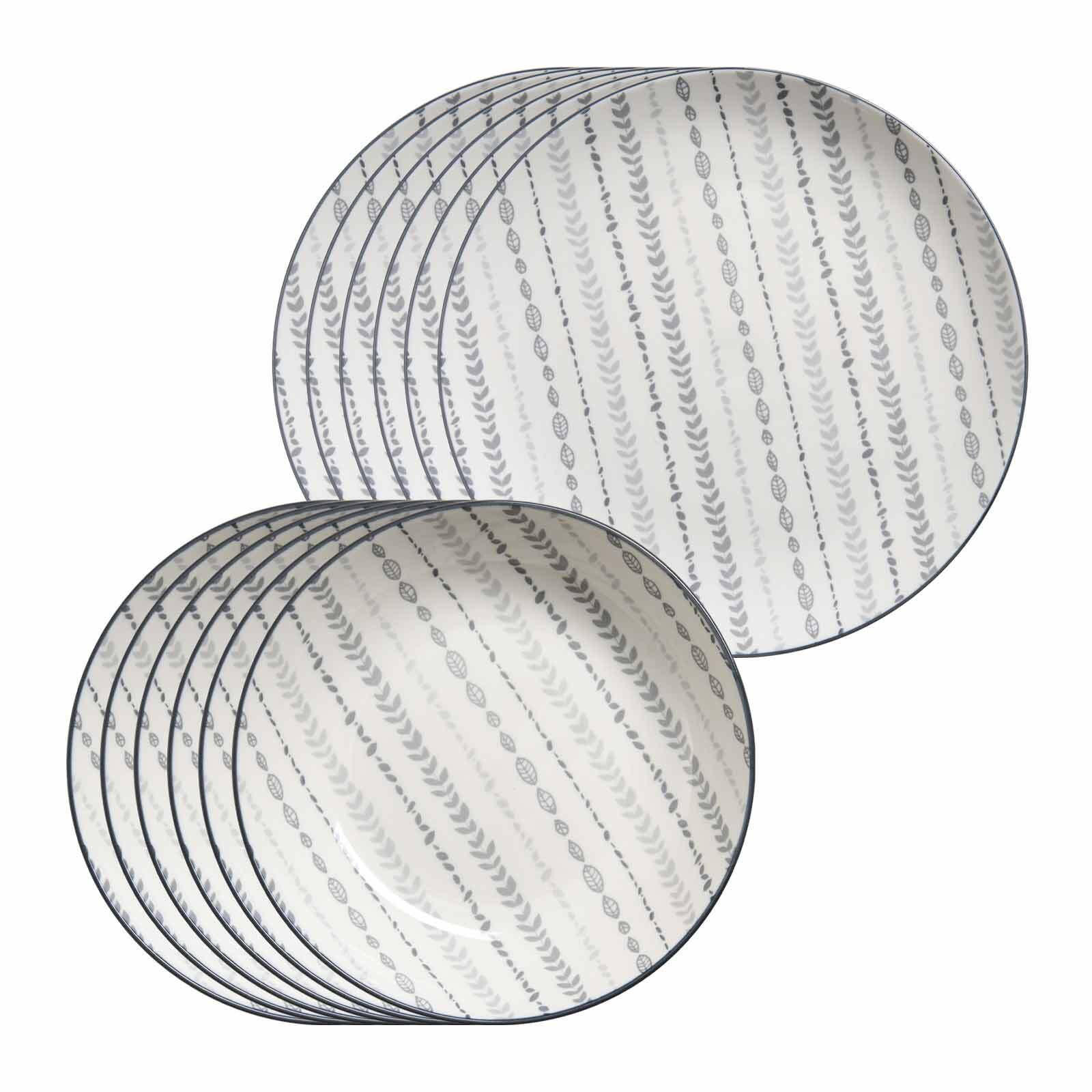 TAFELSERVICE Sendai Ranke grau 12er Set - Grau, Keramik (1/1/1cm) - Ritzenhoff Breker