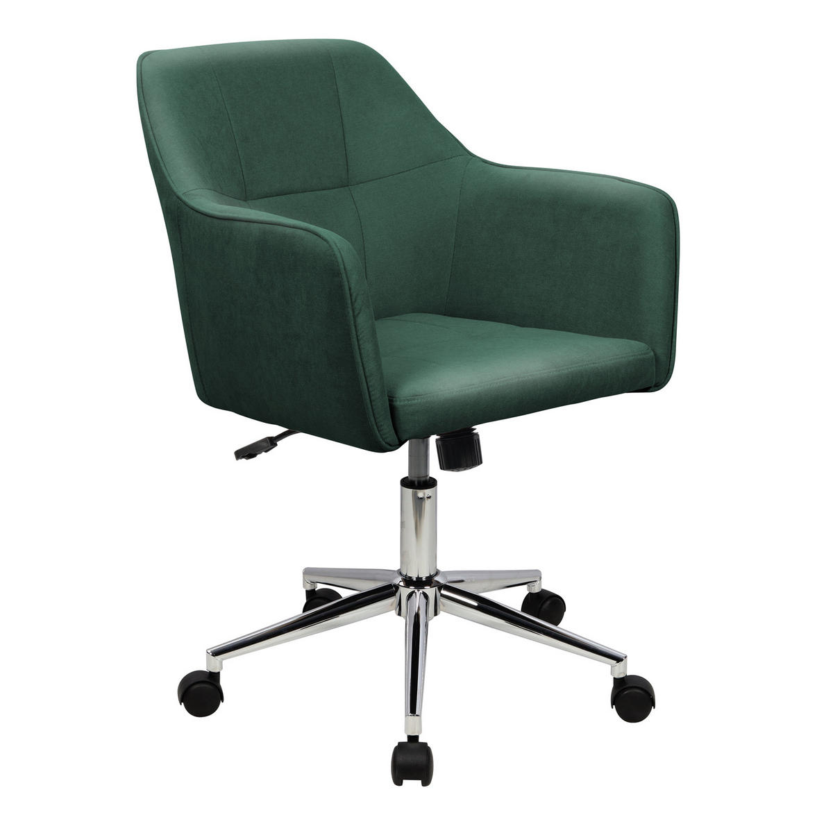 DREHSTUHL JAKE Stoffbezug dunkelgrün - Grün, Textil (61/95/57cm) - SVITA