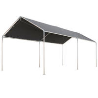 AUTOUNTERSTAND DE-12567 6x3 m mit Doppeldach Grau - Grau, Metall (290/260/595cm) - ComfortXL