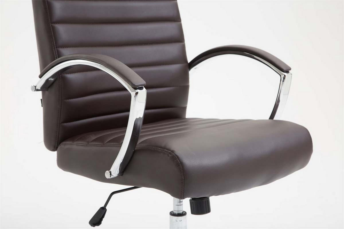 BÜROSTUHL Vallon, Kunstleder Braun - Braun, Textil/Metall (60/118/68cm) - TPFLiving
