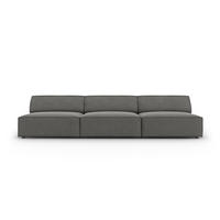 SOFA Jodie aus Samt hellgrau 3 Sitzplätze - Hellgrau, Textil (240/70/102cm) - Micadoni