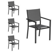 STÜHLE Anthrazitgrau und Grau 4er-Set - Grau, Kunststoff (56.5/90/57cm) - Happy Garden