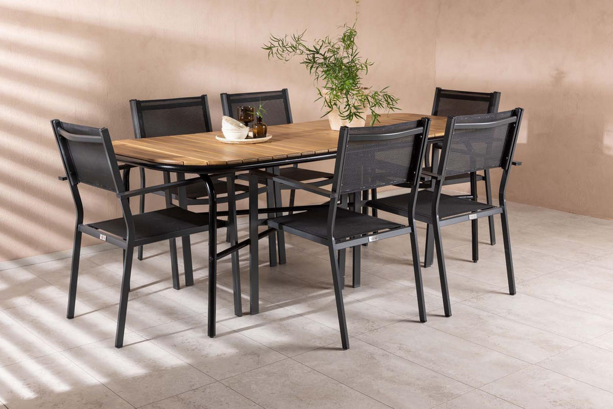 GARTENSET schwarz - Schwarz, Holzwerkstoff - ebuy24