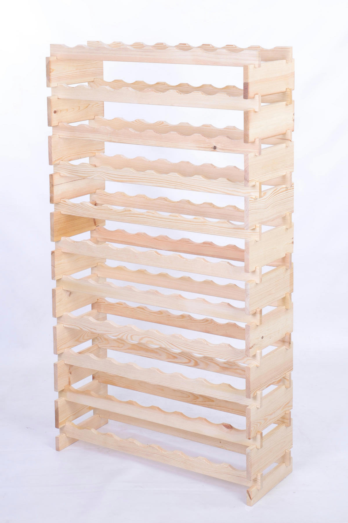 WEINREGAL VINOTECA FLEX PRO HxBxT 149x84x28cm 88 Flaschen auf 11 Ebenen Natur unbehandelt - Naturfarben, Holz (84/149/28cm) - PROREGAL