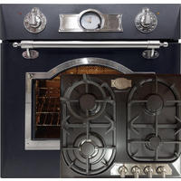 BACKOFEN-SET Elektro Backofen 60 cm EH 6355 Em Sil+KG 6325 Em Sil Turbo Gaskochfeld 60 cm - Schwarz, Metall (59.4/59.4/56.6cm) - Kaiser Küchengeräte