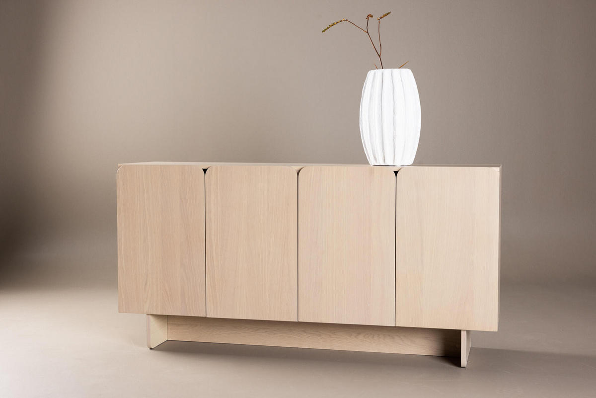 SIDEBOARD TYRESO Beige 160x42x80 cm - Beige, Holzwerkstoff (160/80/42cm) - FURNLUX