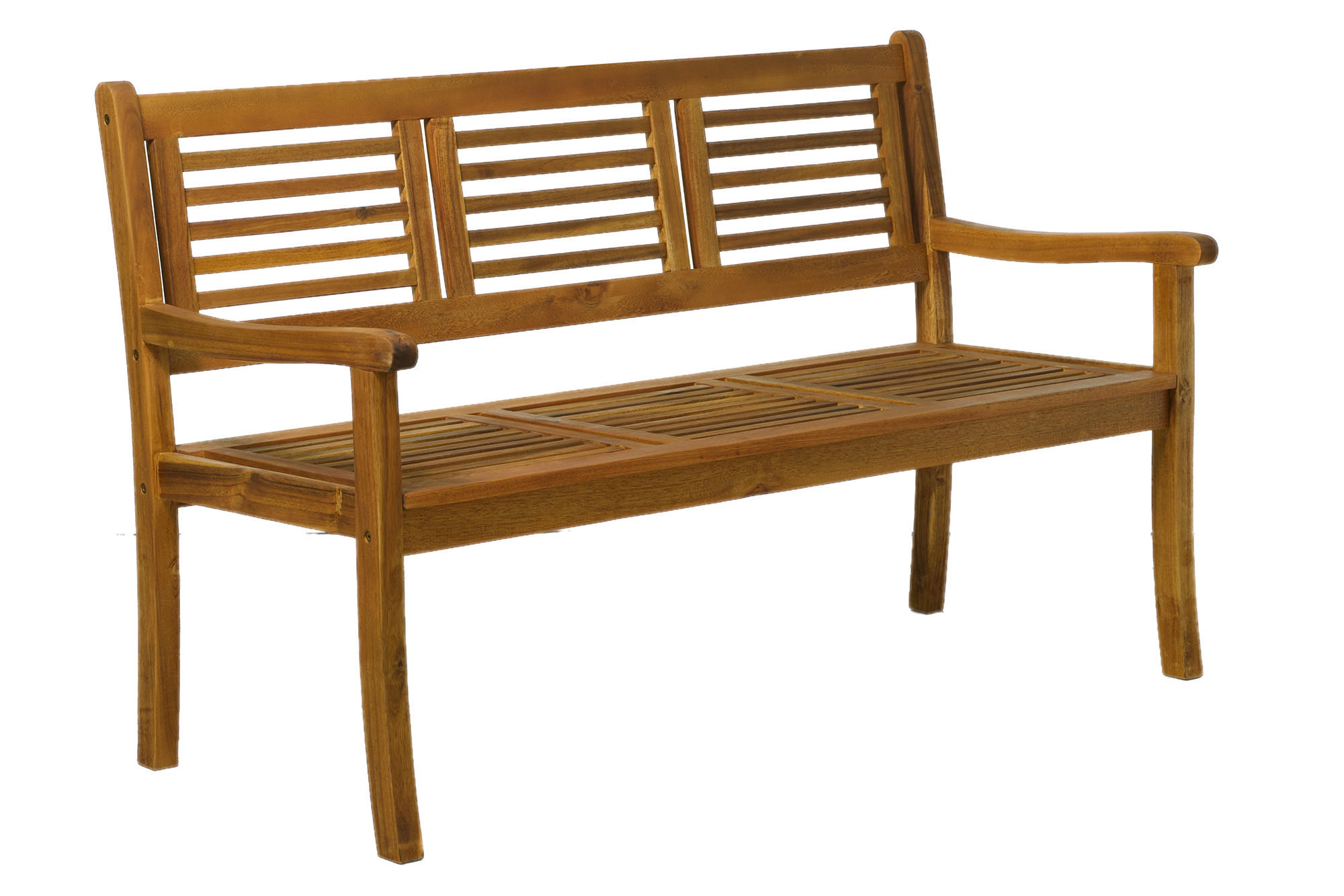 GARTENBANK Akana - 3-Sitzer mit Arm- und Rückenlehnen - 150 cm - Naturfarben, Holz (150/92/68cm) - TPFGarden