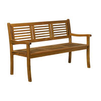 GARTENBANK Akana - 3-Sitzer mit Arm- und Rückenlehnen - 150 cm - Naturfarben, Holz (150/92/68cm) - TPFGarden