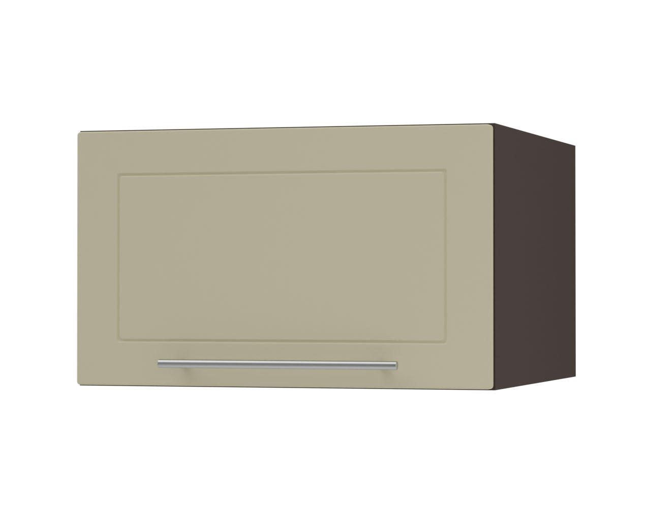 KLAPPHÄNGESCHRANK Kvantum W6B/60 Vanille Matt / Lava Matt 60 / 59 / 36cm - Dunkelgrau/Creme, Holz/Holzwerkstoff (60/36/59cm) - Feldmann-Wohnen