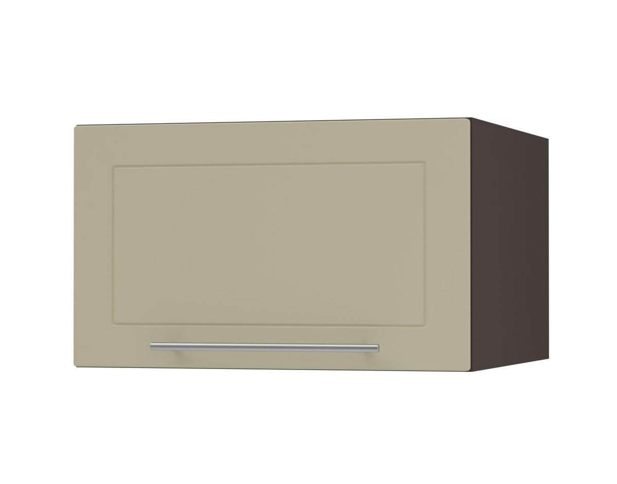 KLAPPHÄNGESCHRANK Kvantum W6B/60 Vanille Matt / Lava Matt 60 / 59 / 36cm - Dunkelgrau/Creme, Holz/Holzwerkstoff (60/36/59cm) - Feldmann-Wohnen