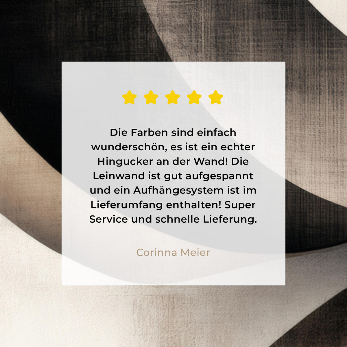 LEINWANDBILD Abstrakt - Wellen - Schwarz - Verwittert 90x90 cm - Trüffeleichefarben, Textil (90/90cm) - MuchoWow