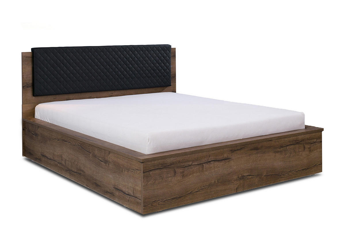 BETTGESTELL MERO mit Bettkasten, Dunkelbraun - Dunkelbraun, Holzwerkstoff - KONSIMO®
