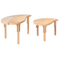 COUCHTISCH 2er-Set Rattan Naturfarben - Naturfarben, Naturmaterialien (48/70/44cm) - Beliani
