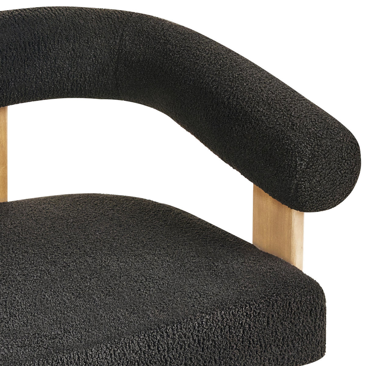 POHOVKA 2-místná Bouclé Černá/Světle hnědá Ilbro - černá, textil (138/76/68cm) - Beliani