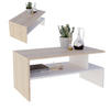 COUCHTISCH Holzwerkstoff rechteckig stabil Sonoma Eiche 50/45/93cm - Weiß/Sonoma Eiche, Holzwerkstoff (50/93/45cm) - CraftPAK