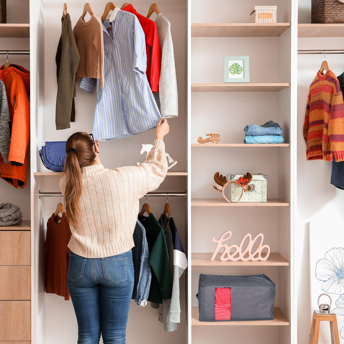 VRECKO na bielizeň - sivá, textil/plast - Relaxdays