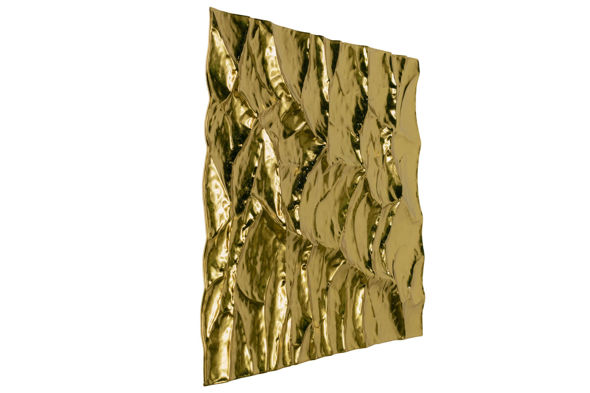 METALLBILD Gold 100/70 cm - Goldfarben, Metall (4.2/70cm) - KUNSTLOFT