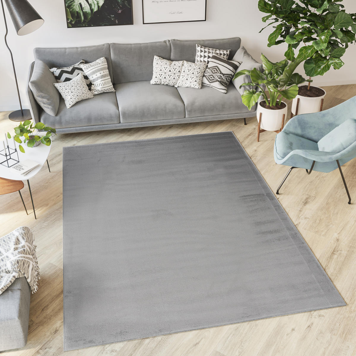 TEPPICH LUXURY Grau Einfarbig 300/400 cm - Grau, Textil (300/400cm) - Tapiso