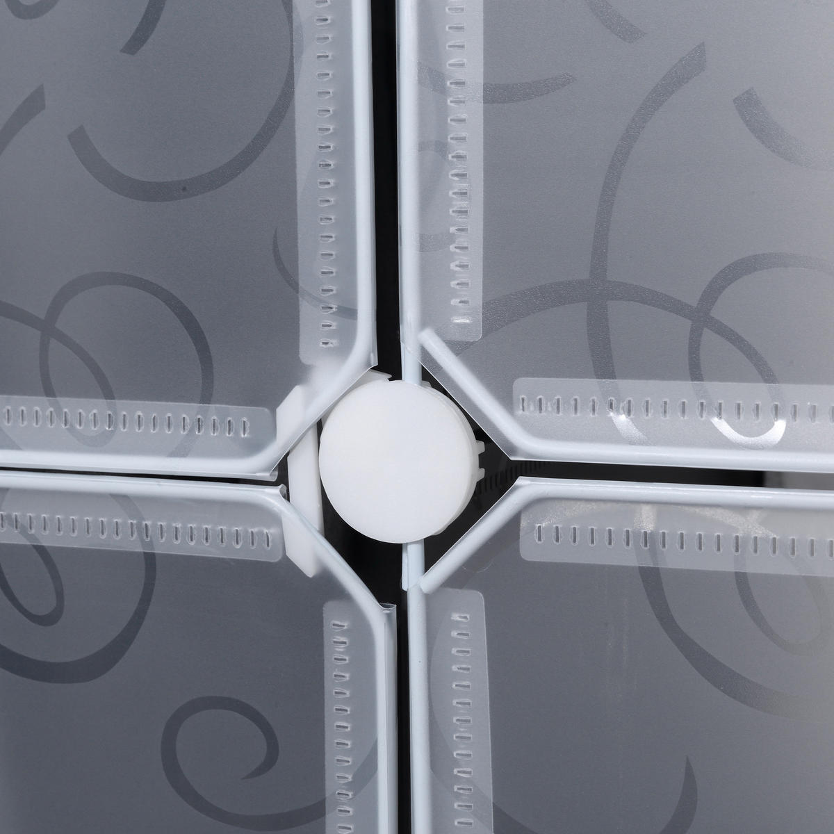 KLEIDERSCHRANK mit 2 große und 9 kleinen Würfeln, Schwarz, 111 x 47 x 183 cm - Schwarz, Metall (111/183/47cm) - HOMCOM