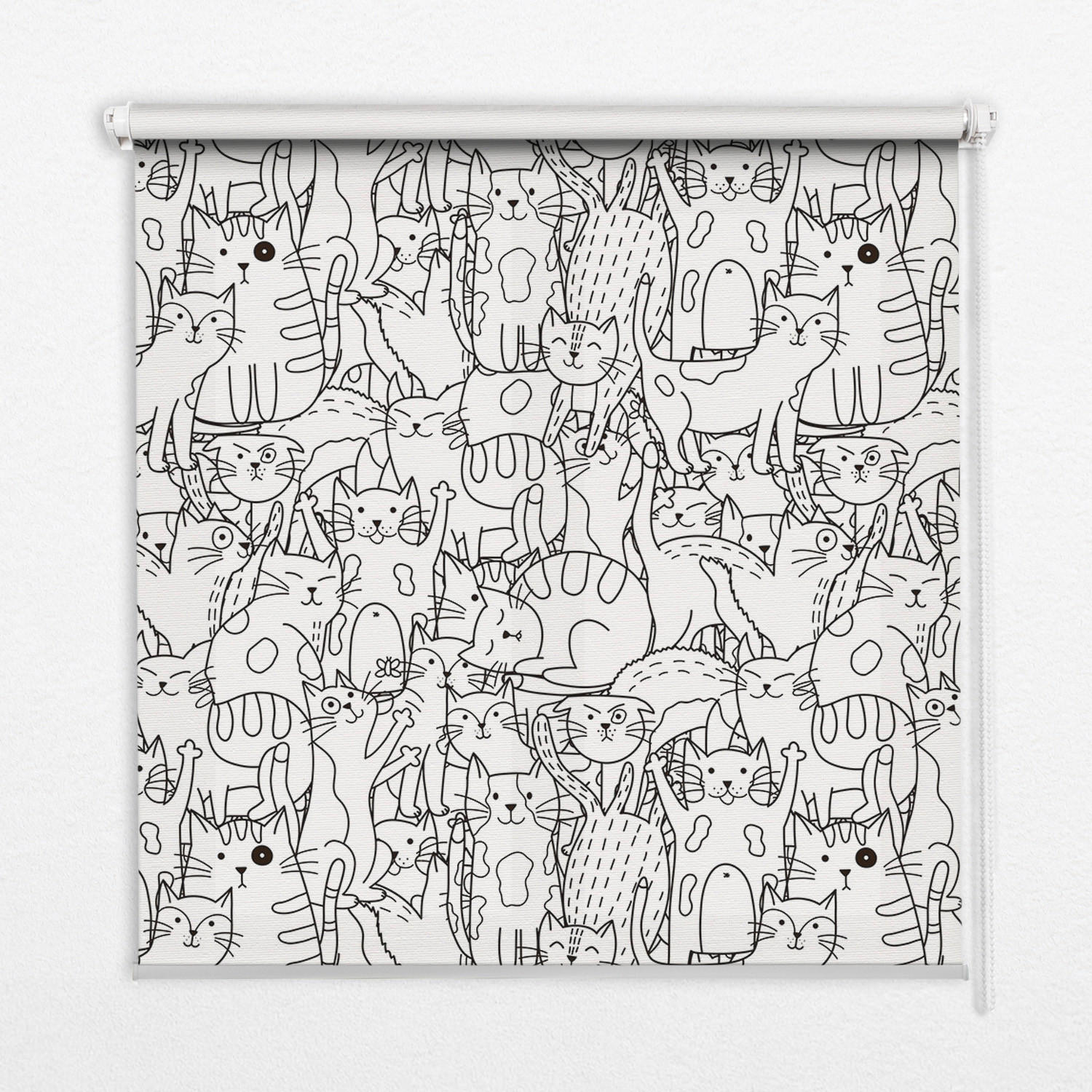TULUP VNITŘNÍ roleta - okenní roleta - roleta - 80x140 cm - Kreslené kočky