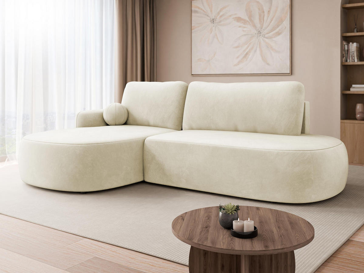 ECKSOFA Loridu O, Seite: Links - Schwarz/Mokka, Holz/Kunststoff (274/174cm) - MIRJAN24