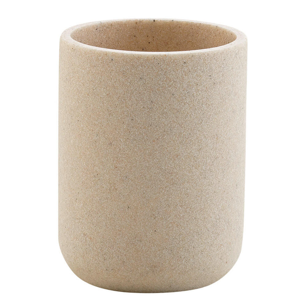 ZAHNBÜRSTENBECHER Sand - Beige, Kunststoff (8.5/10/8.5cm) - Douceur d´intérieur