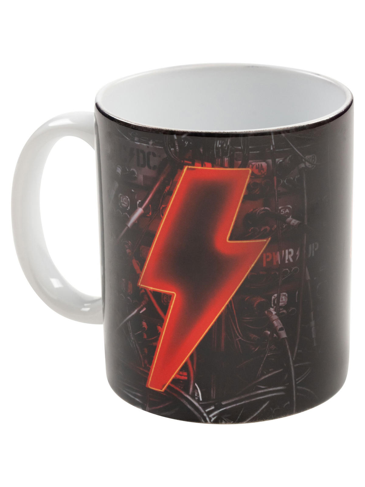 KAFFEEBECHER AC/DC - PWR/UP Schwarz 320 ml - Schwarz, Keramik (0.32L) - United Labels