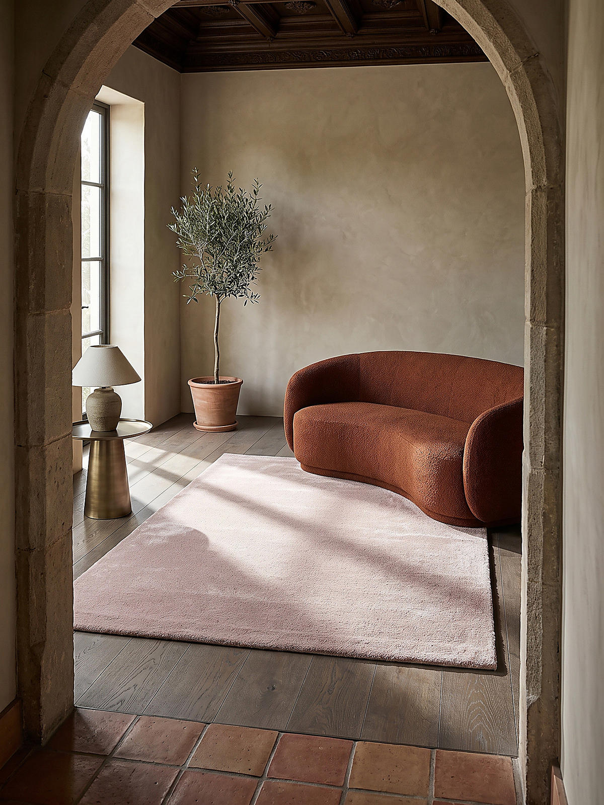 KURZFLORTEPPICH Antirutsch Uni RUTOR Polyester Rosa 120 x 160 cm - Rosa, Textil (120/160cm) - KADIMA DESIGN